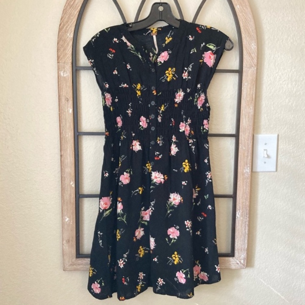 Free People Greatest Day dress floral black pink - Picture 4 of 8
